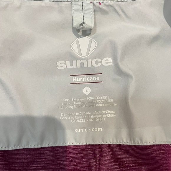 Sunice Hurricane Waterproof Gore-tex Pink Rain Jacket Sz L - Picture 13 of 15